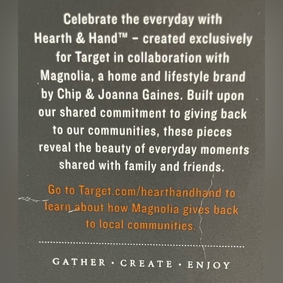 Magnolia Hearth & Hand~Pewter Finish 4 pc Napkin Ring NWT Joy~Peace~Gather~Merry - Picture 5 of 5